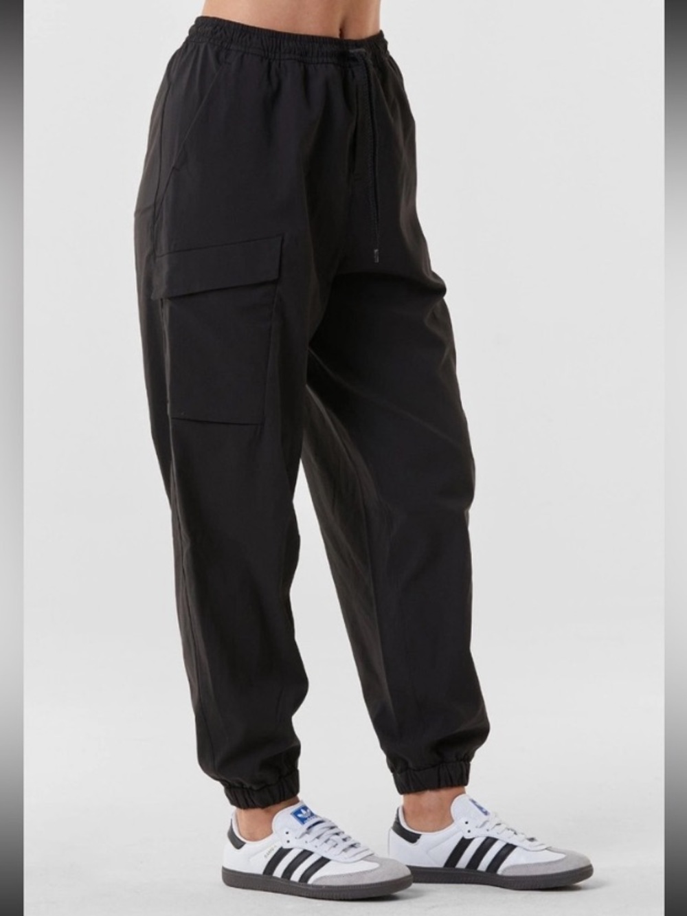 NWT NOLI Destination Cargo Pant Black Small Athleisure Street Nylon Jogger - Picture 2 of 12